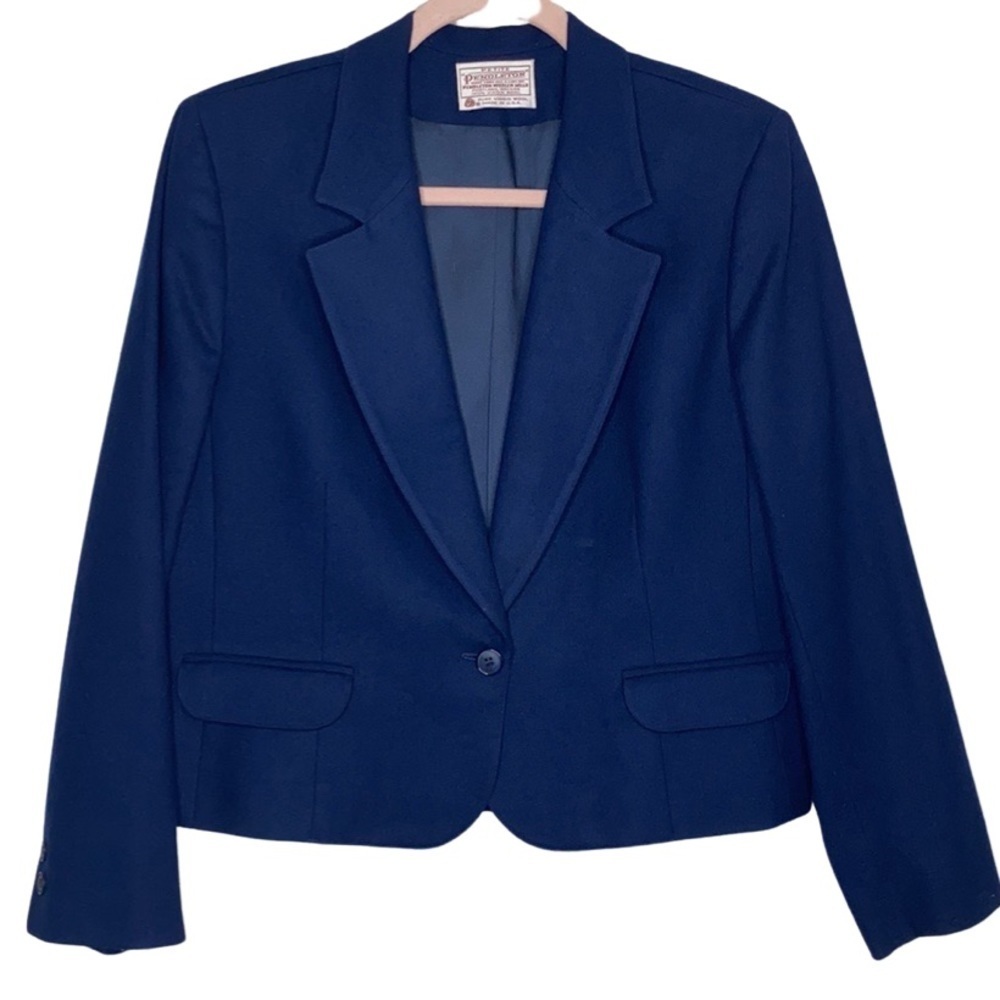 Vintage Pendleton blue 100% wool blazer